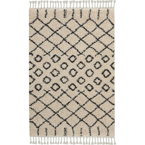  Nourison MRK01 Moroccan Shag Area Rug, 22 x 81(26097), Cream