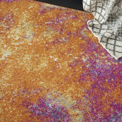  Nourison Passion Modern Abstract Colorful Sunburst Area Rug, 53 x 73