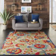 Nourison Aloha Multicolor IndoorOutdoor Area Rug 3 Feet 6 Inches by 5 Feet 6 Inches, 36X56