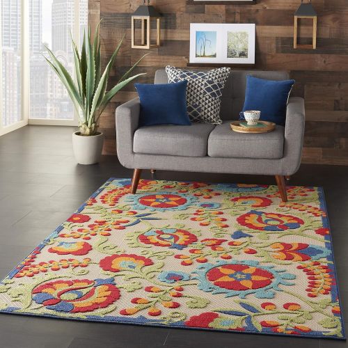  Nourison Aloha Multicolor IndoorOutdoor Area Rug 3 Feet 6 Inches by 5 Feet 6 Inches, 36X56