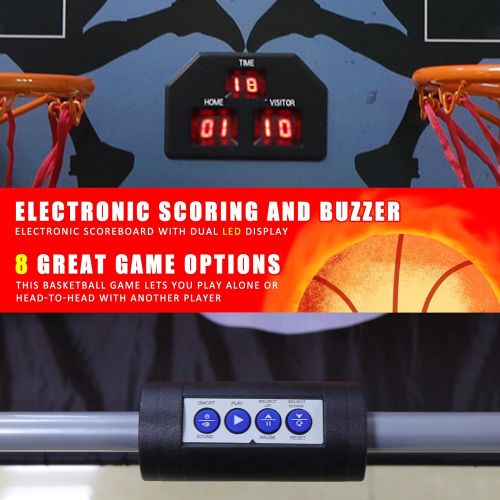  Nova Microdermabrasion Foldable Indoor Basketball Arcade Game Double Shot 2 Player W/ 4 Balls , Electronic Scoreboard and Inflation Pump