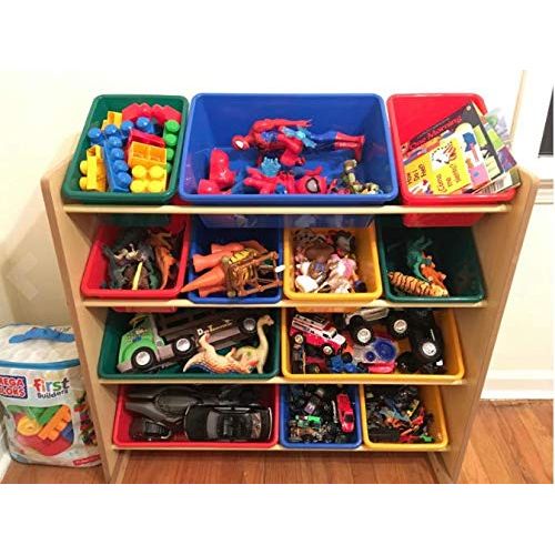  Nova Natural Toy Storage Organizer with Plastic Bins,Children Toys Chest Containers,Kids Toys Shelf,Toy Storage Station for Boys,Girls and Toddlers