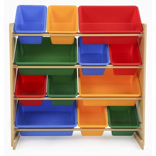  Nova Natural Toy Storage Organizer with Plastic Bins,Children Toys Chest Containers,Kids Toys Shelf,Toy Storage Station for Boys,Girls and Toddlers