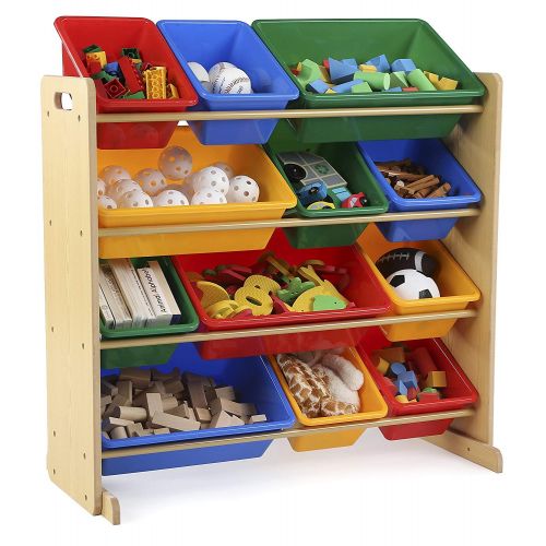  Nova Natural Toy Storage Organizer with Plastic Bins,Children Toys Chest Containers,Kids Toys Shelf,Toy Storage Station for Boys,Girls and Toddlers