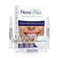 NovaWhite Teeth Whitening System, 60+ Treatments, Simple & Easy Brush On, NEW (3) Teeth Whitening Pens, (4)...