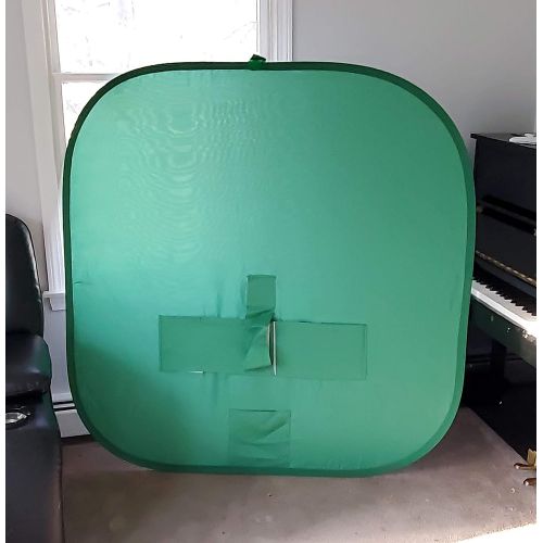  NOVARENA 5ft x 5ft Green Screen Work from Home Video Conferencing Dual-Sided 59/150cm Square Webcam Zoom Background Screen Privacy Chroma Key Chair Backdrop Video Chats Skype YouTu