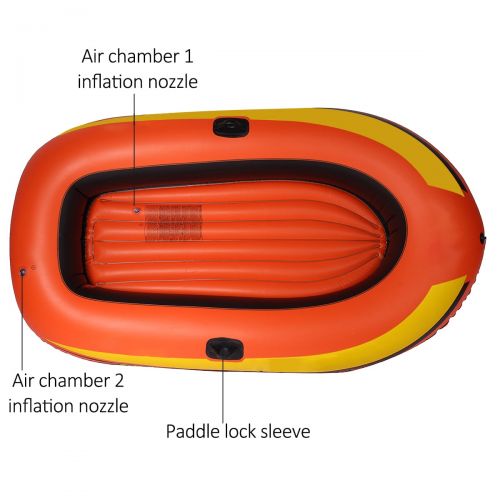  Novashion Inflatable Boat , 3-Person w/ Oars & Pump Rowing Air Boat Fishing Drifting Diving Tool, Inflatable Fishing Boat, Inflatable Canoe