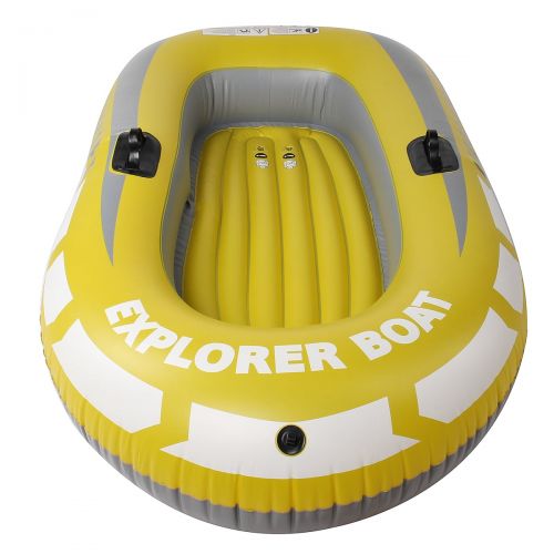  Novashion Inflatable Boat ,2 Person PVC Inflatable Rowing Air Boat Fishing Drifting Diving Tool, Inflatable Canoe (Not Including Oars)