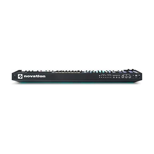  Novation 61SL MkIII, 61-Key Midi Controller (AMS-61SL-MKIII) & RockJam Z Style Adjustable and Portable Heavy Duty Music (Fits 54-88 Key Electric Pianos) Electronic Keyboard Stand (RJZZ363)