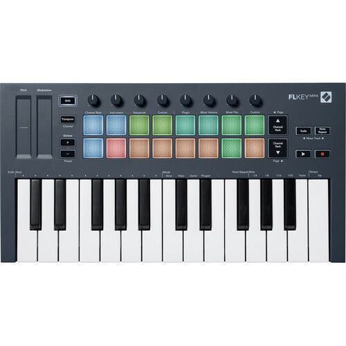  Novation FLkey Mini USB MIDI Keyboard Controller for FL Studio (25-Mini Keys)