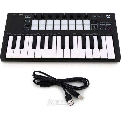  Novation Launchkey Mini MK3 25-key Keyboard Controller and Synthesizer Plug-ins Bundle