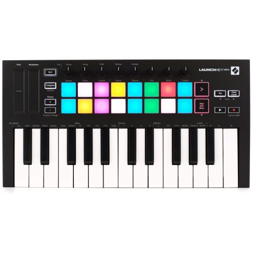  Novation Launchkey Mini MK3 25-key Keyboard Controller and Synthesizer Plug-ins Bundle