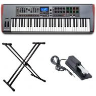 Novation AMS-IMPULSE-61 Impulse 61 with On Stage Sustain Pedal and Knox Adjustable Keyboard Stand