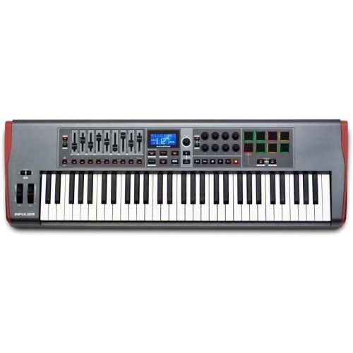  Novation AMS-IMPULSE-61 Impulse 61 with On Stage Sustain Pedal and Knox Adjustable Keyboard Stand