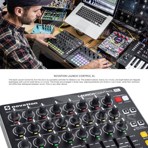  Photo Savings Novation Launch Control XL for Ableton Live & Novation Launchpad Ableton Live Controller Bundle with Headphones and Fibertique Cloth