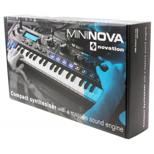  Novation MiniNova 37-Key Compact USB MIDI Keyboard Synth+Headphones+Mics+Speaker