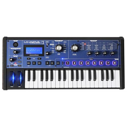  Novation MiniNova 37-Key Compact USB MIDI Keyboard Synth+Headphones+Mics+Speaker