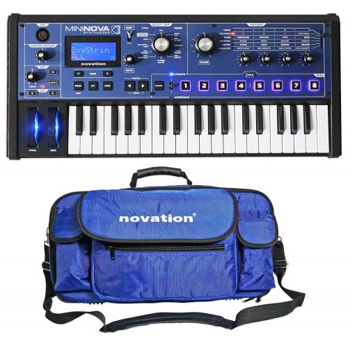  Novation MiniNova 37-Key Compact USB MIDI Keyboard Synthesizer + Carry Case