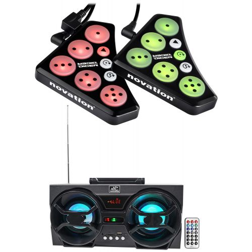  Novation DICER Digital Cue PointLooping SeratoTraktor DJ Controller + Speaker