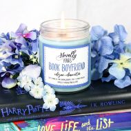 /NovellyYours Book Boyfriend | 9oz jar | Book Candle, Bookish Soy Candle | Book Candle | Bookish Gift