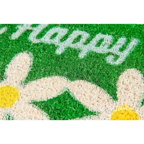  Novogratz by Momeni Novogratz Aloha Collection Oh Happy Days Doormat, 16 x 26, Green