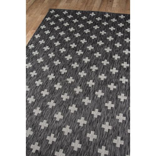  Novogratz by Momeni Novogratz Villa Collection Umbria Indoor/Outdoor Area Rug, 33 x 50, Charcoal