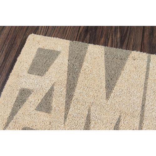  Novogratz by Momeni Novogratz Aloha Collection Family Doormat, Grey, 16 x 26, Grey