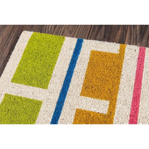  Novogratz by Momeni Novogratz Aloha Collection Hello Doormat, Multi, 16 x 26, Multicolor