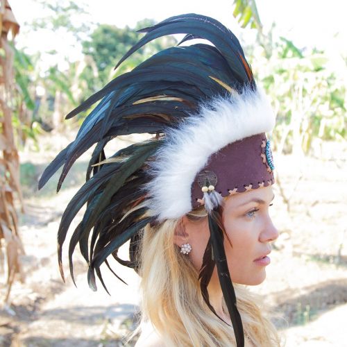  Novum Crafts Feather Headdress | Native American Indian Inspired | Choose Color