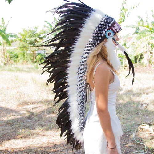  Novum Crafts Feather Headdress | Native American Indian Inspired | Choose Color