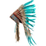 Novum Crafts Feather Headdress | Native American Indian Inspired | Choose Color