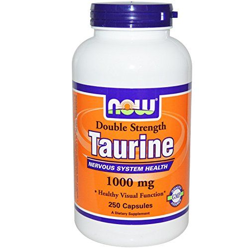  NOW Foods Now Foods, Taurine, Double Strength, 1000 mg, 250 Capsules - 3PC