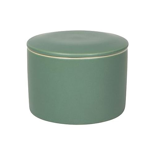  Now Designs French-Style Stoneware Butter Crock for The Counter, Elm Green