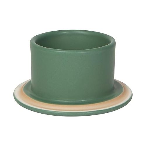  Now Designs French-Style Stoneware Butter Crock for The Counter, Elm Green