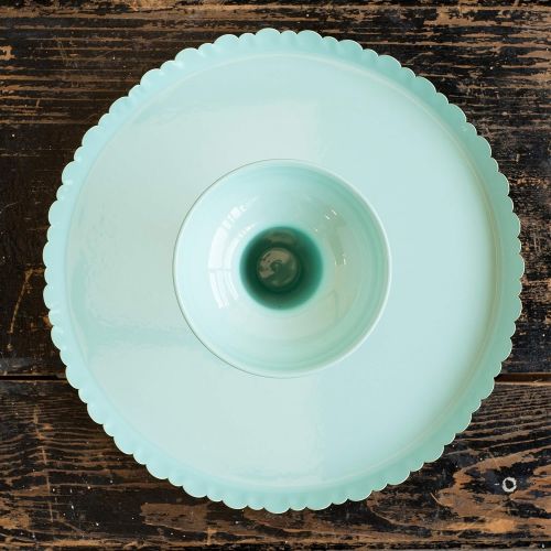  Now Designs Tin Cake Stand, Aqua - 5004001aa