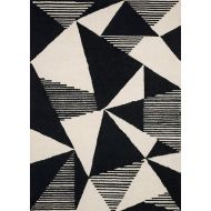 Now House by Jonathan Adler Fractal Collection Area Rug, 36 x 56, Ivory and Black
