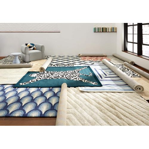  Now House by Jonathan Adler Fractal Collection Area Rug, 36 x 56, Ivory and Black