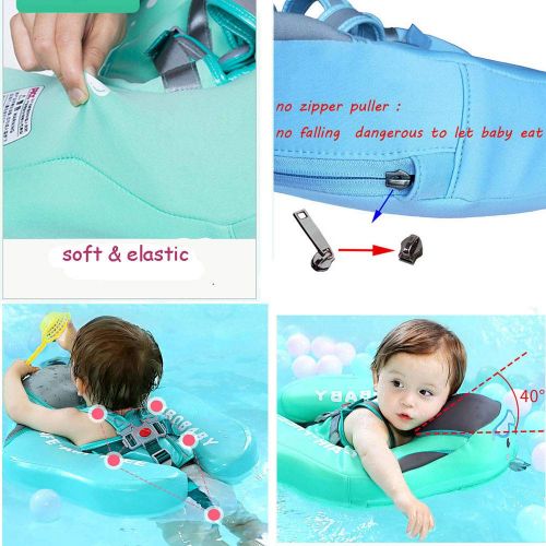  Nozone V Convey Upgraded Baby Infant Soft Solid Non-Inflatable Mambobaby Float Lying Swimming Ring Children Waist Float Ring Floats Pool Toys Swimming Pool Swim Trainer Classic Swim Ring