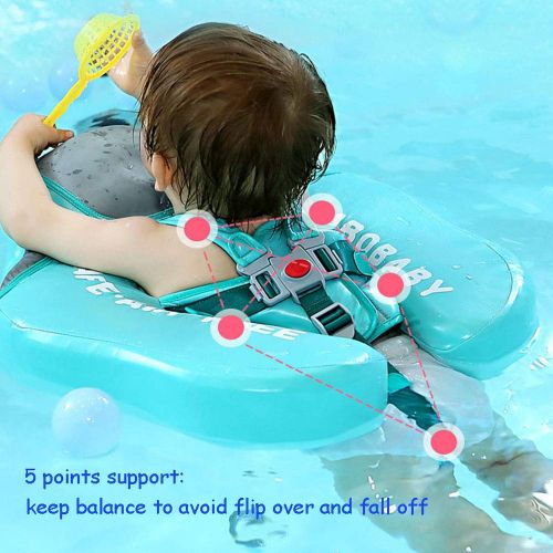  Nozone V Convey Upgraded Baby Infant Soft Solid Non-Inflatable Mambobaby Float Lying Swimming Ring Children Waist Float Ring Floats Pool Toys Swimming Pool Swim Trainer Classic Swim Ring