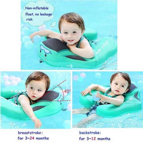  Nozone V Convey Upgraded Baby Infant Soft Solid Non-Inflatable Mambobaby Float Lying Swimming Ring Children Waist Float Ring Floats Pool Toys Swimming Pool Swim Trainer Classic Swim Ring
