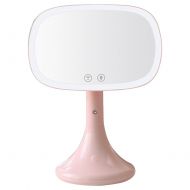 Nrpfell Led lighted makeup mirror,Moisturizing spray rechargeable vanity mirror Desk lamp Touch- screen Table cosmetic mirror-Pink