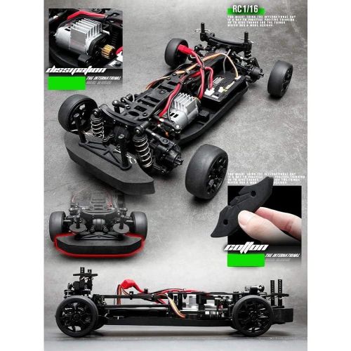  Nsddm 1/18 Mustang RC Car 2.4Ghz Remote Control Car 50+KM/H High Speed Flat Run Toy Car 4WD RC Drifting Racing Vehicle Ball Bearings 5-Wire Servo 9G Server RTR Rc Toy for Adults