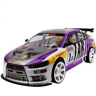Nsddm 1/10 Flat Running RC Car, 70km/h High Speed Electric RC Vehicle 2.4G Remote Control Car 4WD Drift Car Racing All Terrain Rally Cars RC Toys for Adlut Kids(with 2 Recharge Bat