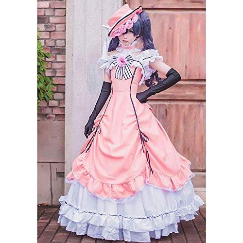  Nsoking NSOKing Black Butler Ciel Cosplay Costume Pink Dress Princess Lolita Kawaii Dress Outfit Custom
