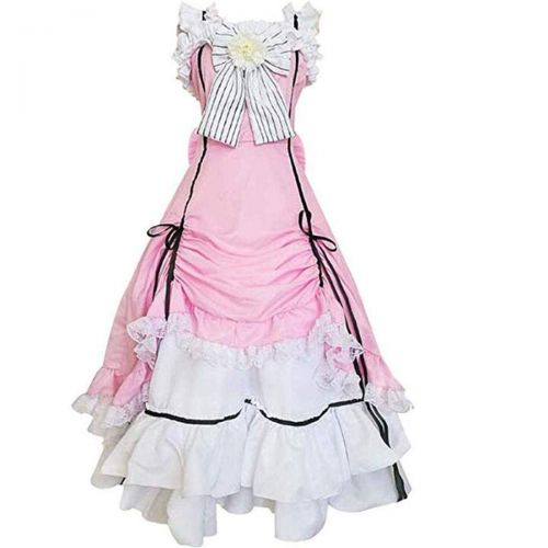  Nsoking NSOKing Black Butler Ciel Cosplay Costume Pink Dress Princess Lolita Kawaii Dress Outfit Custom