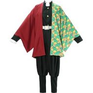 Nsoking Demon Slayer Cosplay Tomioka Giyuu Costume Full Set Halloween Party Uniform Suit