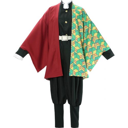  할로윈 용품Nsoking Demon Slayer Cosplay Tomioka Giyuu Costume Full Set Halloween Party Uniform Suit