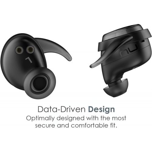  NuForce BEFREE5-BLACK Optoma Be Free5 Truly Wireless Earbuds with 16H Battery Life and Quick Charge Sweat Proof AAC Support Activate Siri and Google Assistant Headphone Black