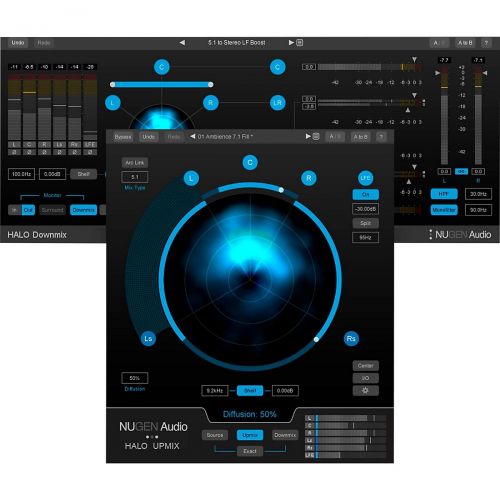  NuGen Audio},description:The perfect pair for professional surround sound workflows. Order the Halo Upmix and Halo Downmix bundle today!Halo UpmixFrom naturally extracted and expan