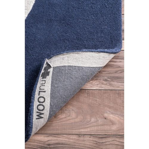  nuLOOM Set Sail Hand Tufted Wool Rug, 5 x 8, Navy